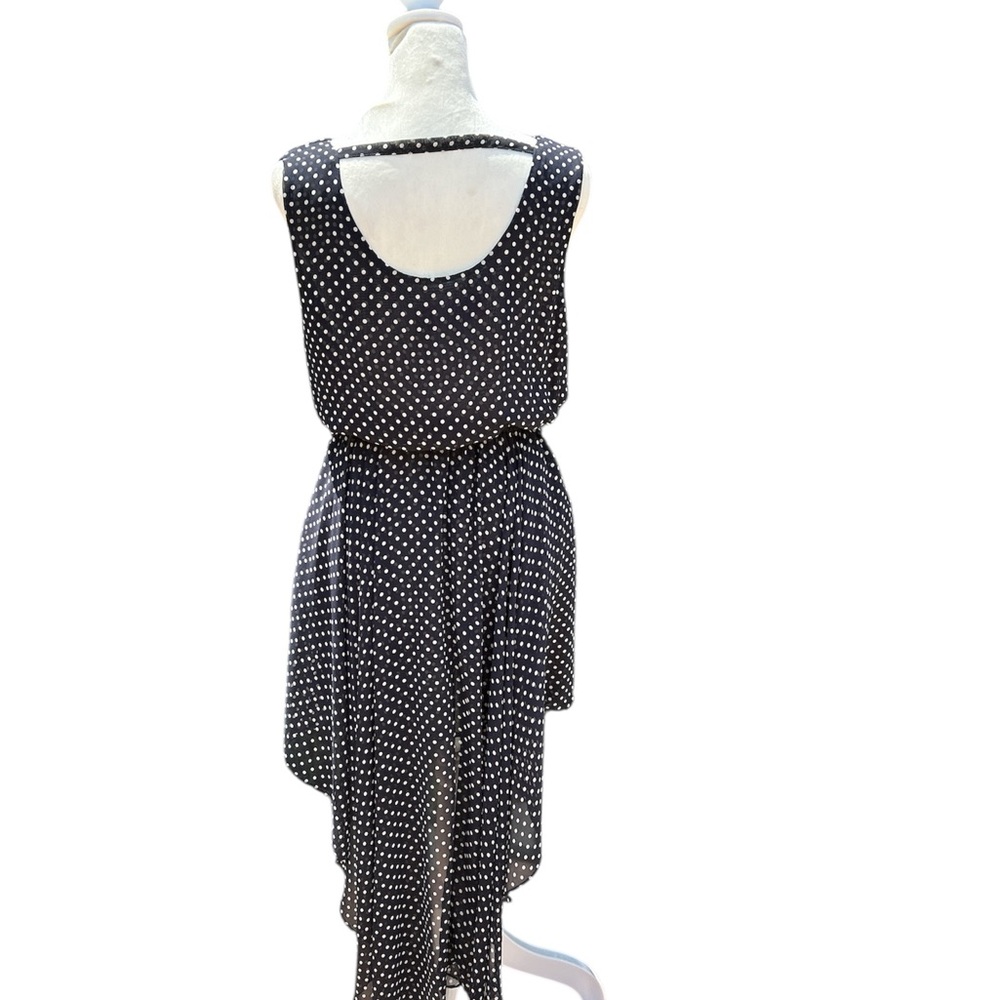 PinkyOtto Dress Polka Dot Dress Black White Assymetrical Hem Flouncy Small - Picture 7 of 13